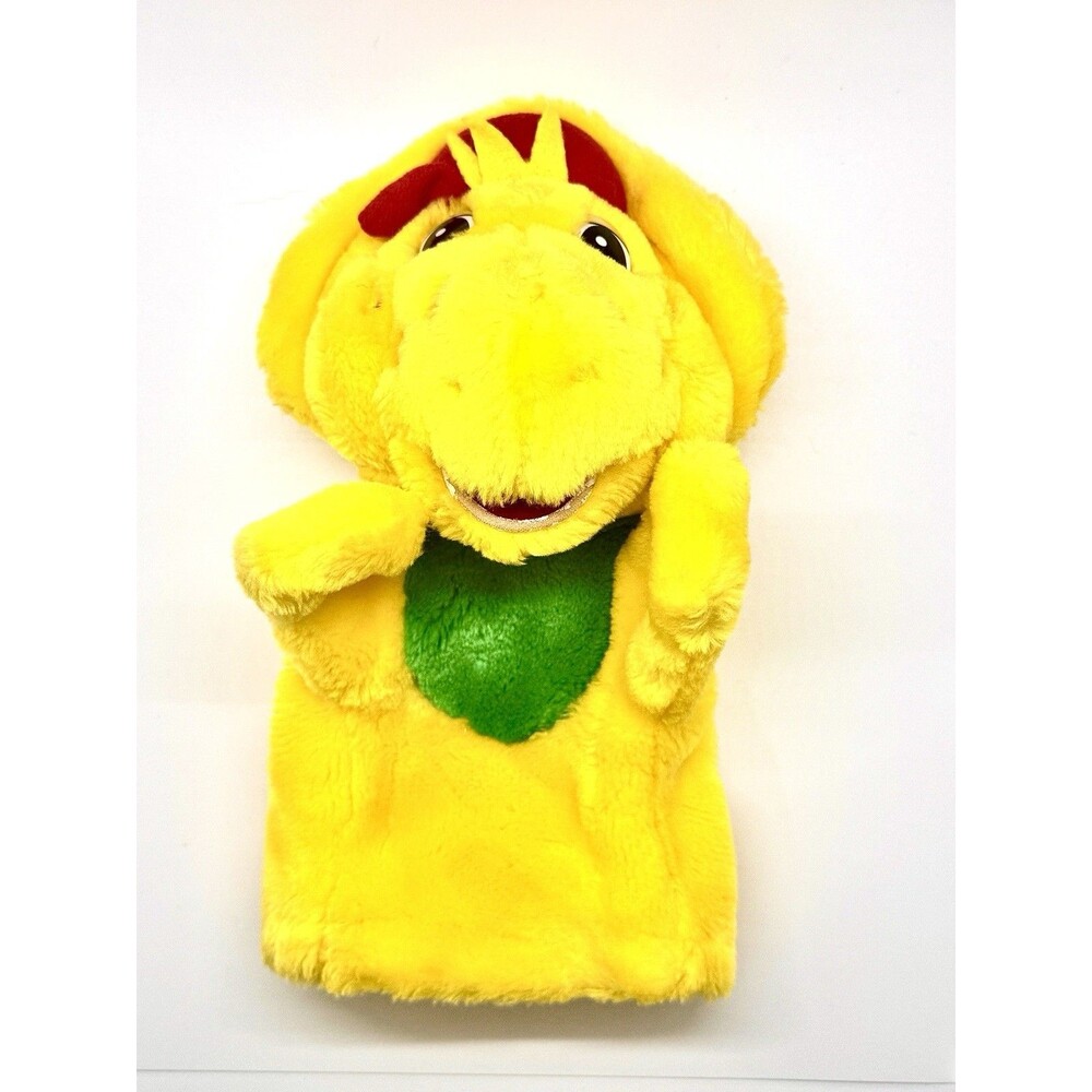BJ Dinosaur Hand Puppet Barney &‎ Friends Golden Bear 1990s Plush Lyons
